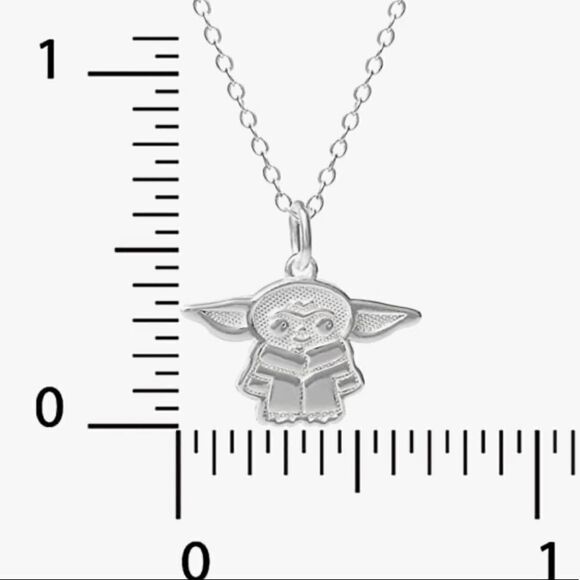 Star Wars Mandalorian Sterling Silver Pendant 18”Necklace - Picture 2 of 3
